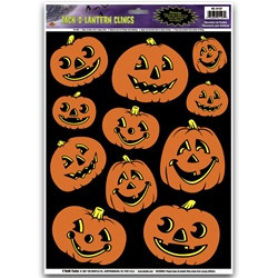 Jack-O-Lantern Window Clings (11/sheet)