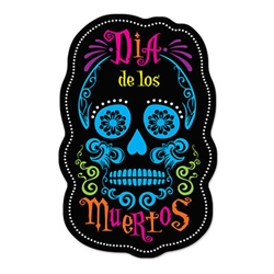 If you love day of The Dead celebrations, thenit's time to BIG with these Day Of The Dead Sign Cutouts!  Each package includes two cut-outs, one in Spanish and one in English.  Both  34" tall by 22" wide cutouts printed both sides