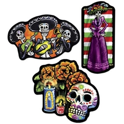 Day Of The Dead Cutouts (3/pkg)