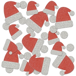 Add sparkle to your holiday dinner table, mantle piece or office party with this Santa Hat Deluxe Sparkle Confetti.  Each 0.5 ounce package has Santa Hats in 1.75 and 2 inch sizes and 0.8125 inch dots - your table will be Instagram ready!