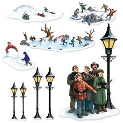 Lampposts, Carolers, and Winter Fun Props
