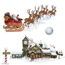 Santa's Sleigh and Workshop Props