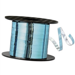 Light Blue Metallic Curling Ribbon