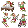 Make your Christmas merry with these Vintage Christmas Santa & Elves Cutouts.  Produced from never before released original art, they're sure to become a family favorite!  Each package contains five colorful cutouts.