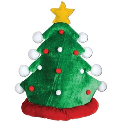 Plush Christmas Tree Hat