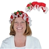 Our Mrs. Claus Hat is perfect for holiday photos or your office Christmas party. This red fabric hat has a white lace trim, and is sized to fit most adults. Please note that due to hygiene-related concerns, this item cannot be returned.