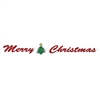 The Merry Christmas Streamer features a prismatic, glittered effect printed in red, gold and green with silver accents. Measuring 6 feet long and over 6 inches tall, a 12 foot string is included for easy hanging. One streamer per package.