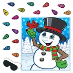 Pin The Nose On The Snowman Game