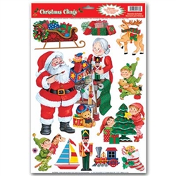 Santa Workshop Window Clings (11/sheet)