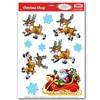 Santa and Sleigh Clings (10/sheet)