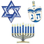 Hanukkah Cutouts (3/pkg)