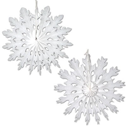 White Art-Tissue Snowflakes