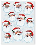 Santa Face Stickers (4 sheets/pkg)