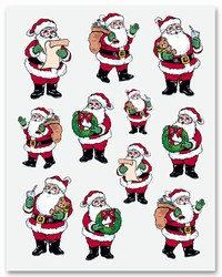 Santa Stickers (4 sheets/pkg)