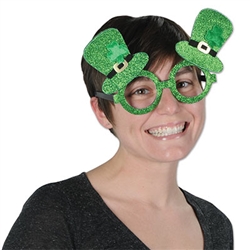 Glittered Leprechaun Hat Glasses