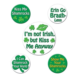 St. Patrick's Humorous Party Buttons