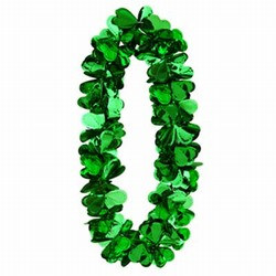 Flashy Foil Shamrock Lei