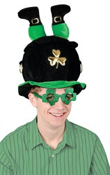 Plush Leprechaun Pot-O-Gold Hat