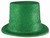 Green Glittered Plastic Top Hat