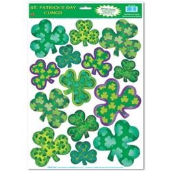 Irish-Mood Shamrock Window Clings