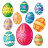 Colorful Easter Egg Cutouts (10/pkg)