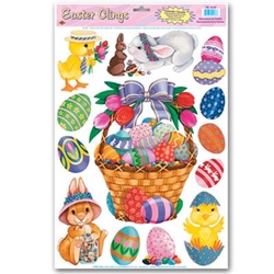 Easter Basket Window Clings (13/sheet)