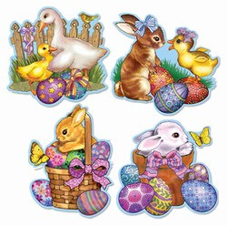 Easter Bunny And Friends Cutouts