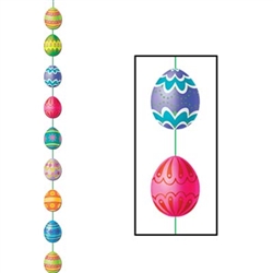 Easter Egg Stringer, 6½'  (1/Pkg), Printed 2 Sides