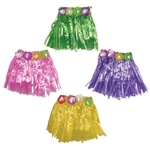 Drink Hula Skirts, 3½ inches  (4/Pkg), asstd colors