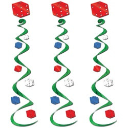 Hanging Casino Dice Decorations