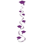 Purple Graduation Cap Whirls (3/pkg)