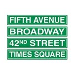 NYC Street Sign Cutouts (4/pkg)