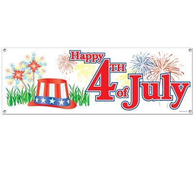 Happy 4th Of July Sign Banner
