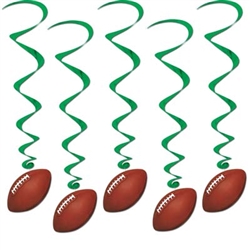 Football Whirls (5/pkg)