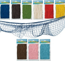 Fish Netting adds a great look to your nautical party. Our fish netting comes in six different colors - just right for any nautical themed party!