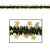 Black and Gold Metallic Star Garland