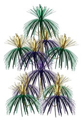 Green Gold Purple Firework Chandelier