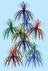 Multi-Color Firework Chandelier