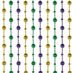 Gold, Green, and Purple Disco Ball Bead Curtain