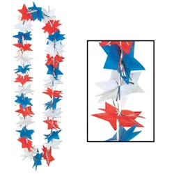 Patriotic Star Party Lei (1/pkg)