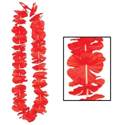 Red Silk N Petals Party Lei (1/pkg)
