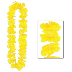 Yellow Silk N Petals Party Lei (1/pkg)