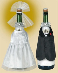 Bride and Groom Bottle Covers (2/pkg)