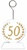 Gold Glittered 50th Photo/Balloon Holder