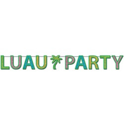 Glittered Luau Party Banner