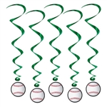 Baseball Whirls (5/pkg)