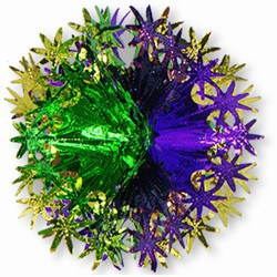 Gold, Green, and Purple Star Ball, 12 in