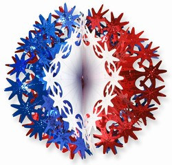 Red, White, and Blue Star Ball, 12 in