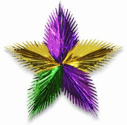 Gold, Green, and Purple Leaf Starburst, 16 in