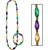 Gold, Green and Purple Mardi Gras Swirl Beads/Bracelet Set